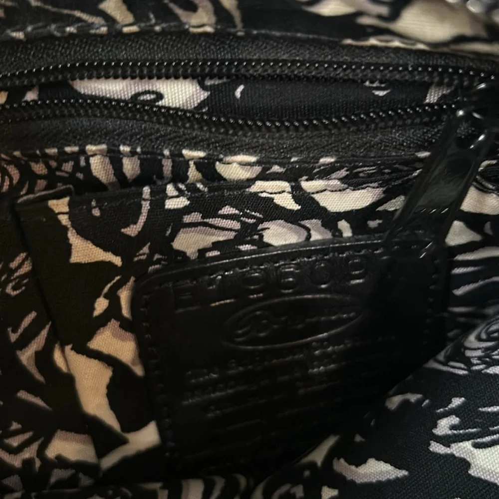 Brighton‎ Women's Black Snakeskin Embossed Leather Hobo Bag Purse